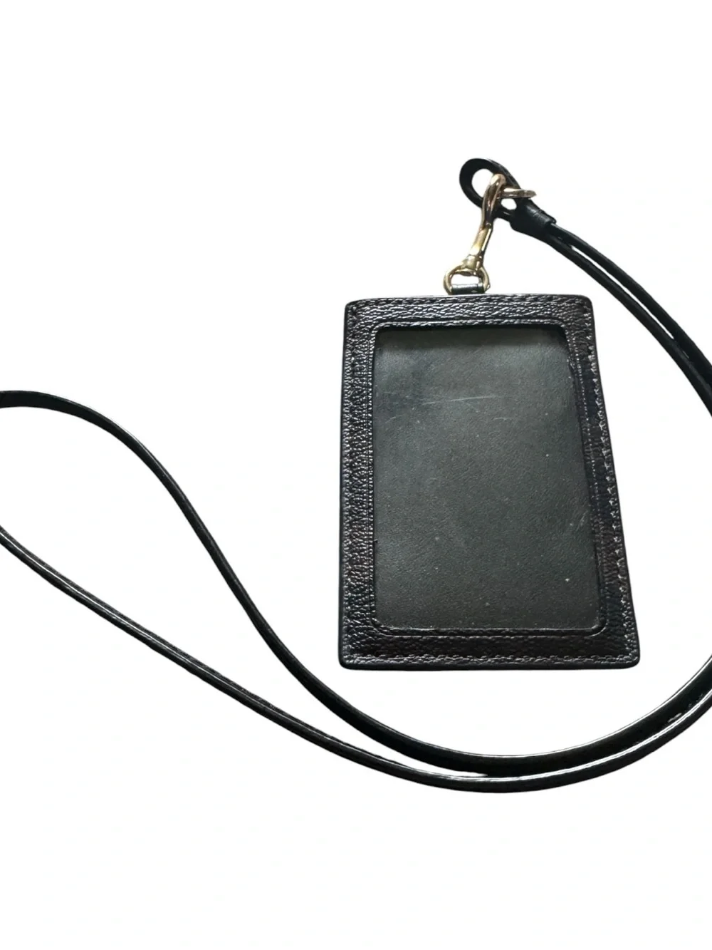 Coach Lanyard ID Card Case - Gold/Walnut/Black